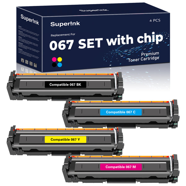 Compatible Canon 067 Toner Cartridge Combo With Chip High Yield