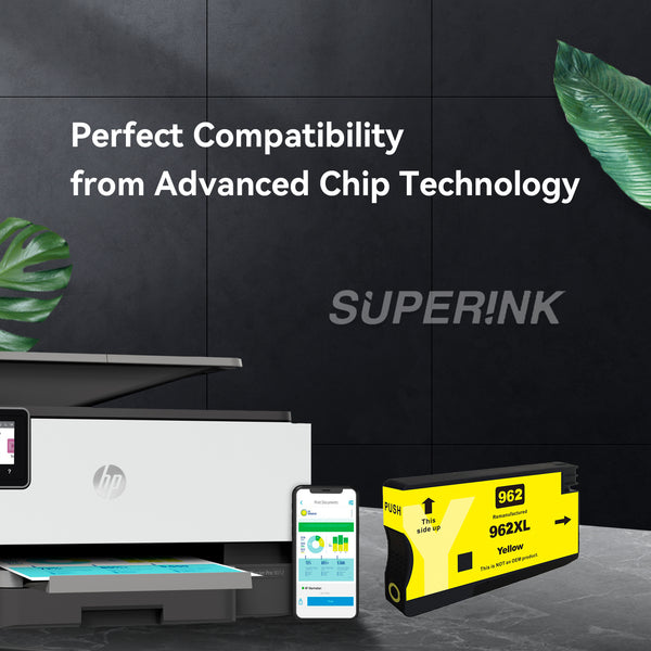 Compatible HP 962XL Yellow High Yield Ink Cartridge by Superink