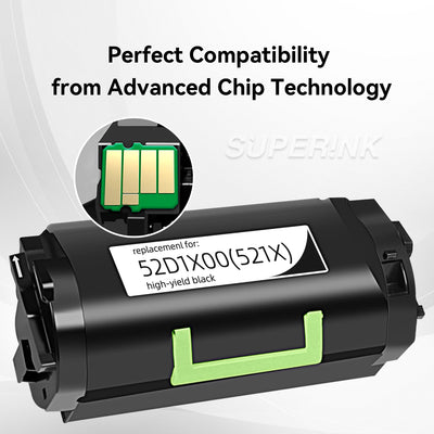 Compatible Lexmark 521X / 52D1X00 Toner Cartridge Black By Superink