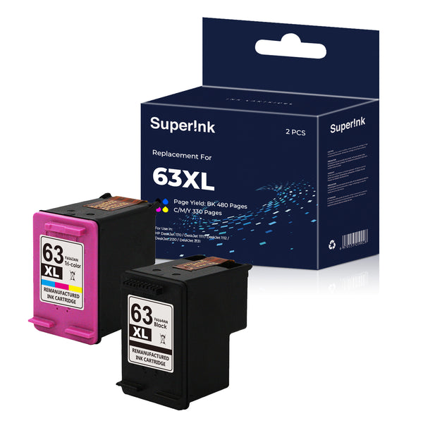 HP 63XL 黒インクカートリッジ5個まとめ買い 63XL ブラックインクカートリッジ (2個) 大容量HP Ink 63 63XL HP63 XL