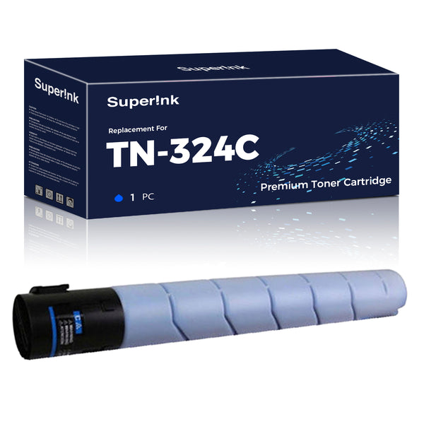 Compatible Konica Minolta TN-324C Cyan Toner Cartridge by Superink ...