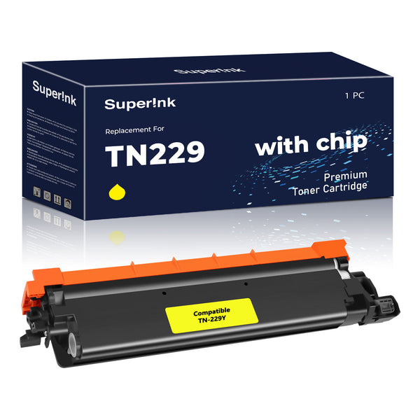 Compatible Brother TN229 TN229XL Yellow Toner WITH CHIP - Superink.ca