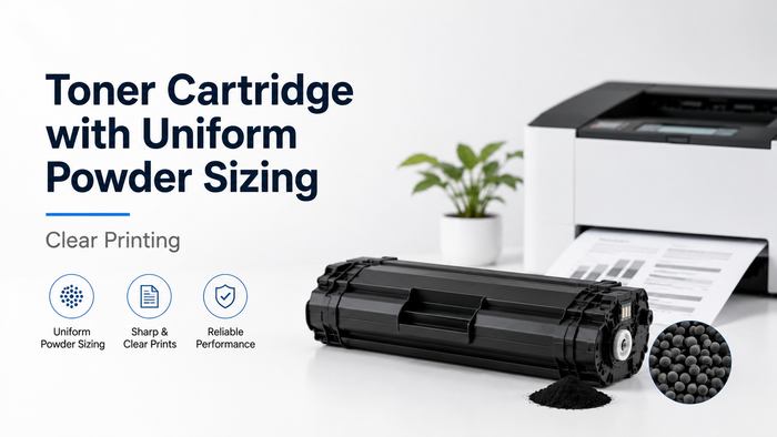 Toner Cartridge with Uniform Powder Sizing Clear Printing