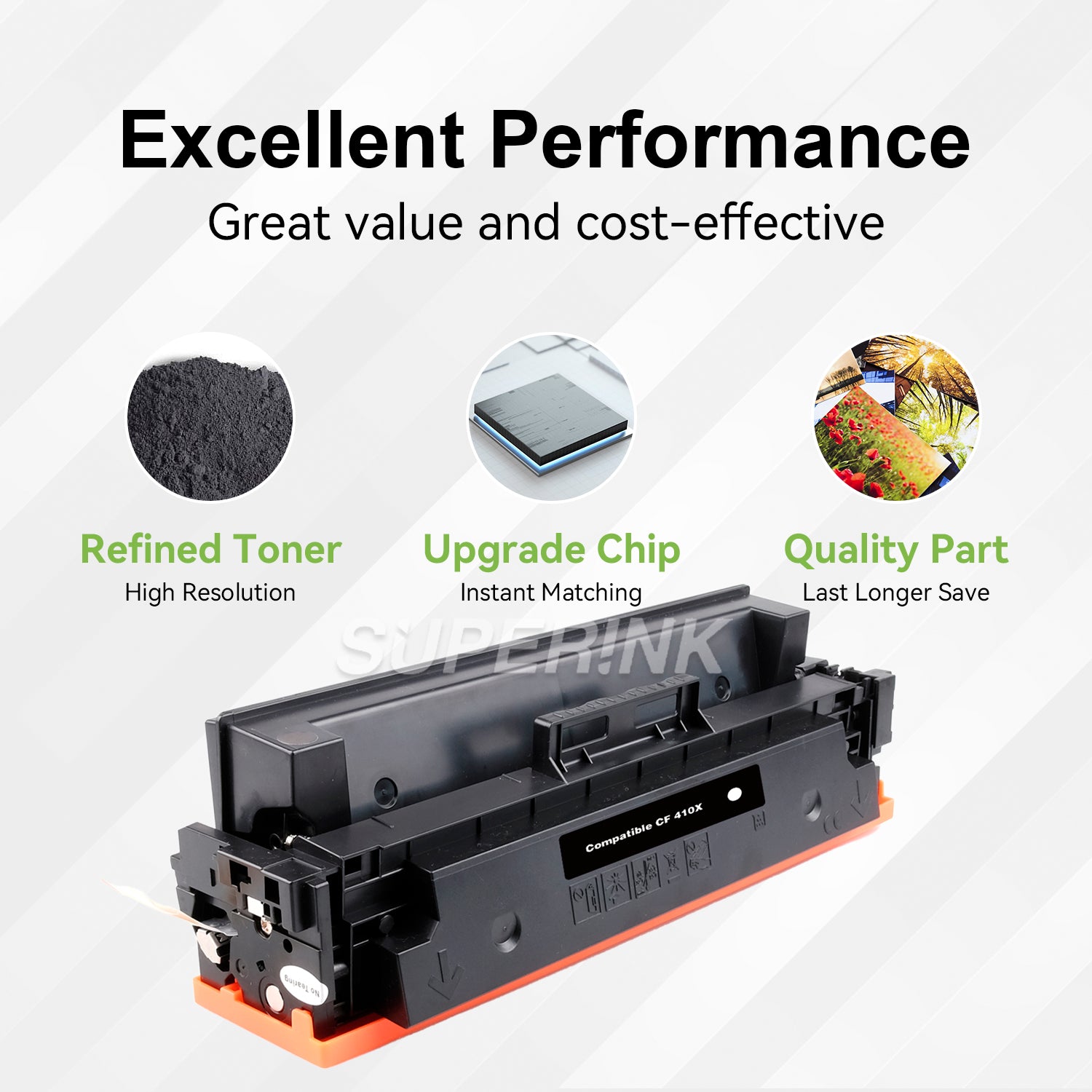 Compatible HP CF410X (410x) Toner Cartridge Black by Superink