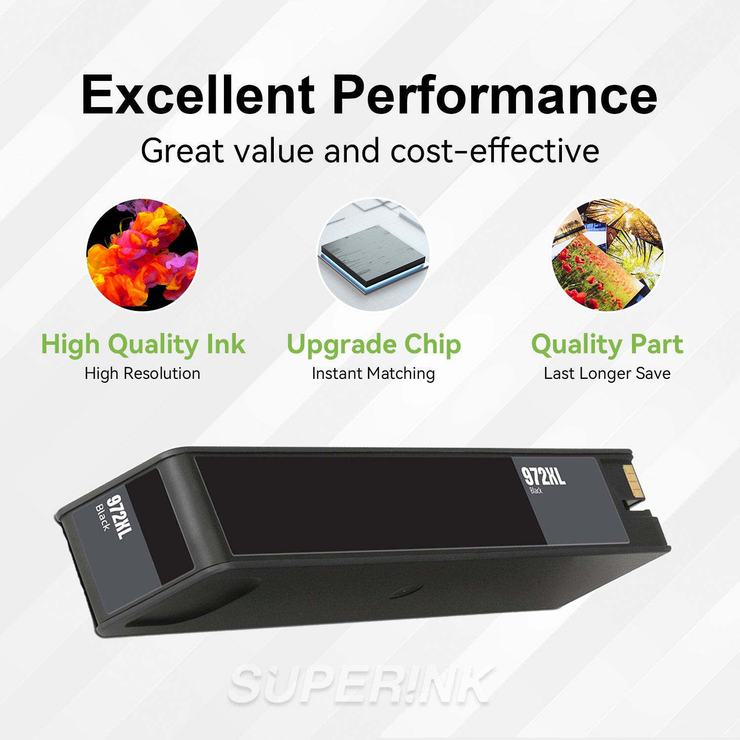 Cartouche d'encre noire compatible HP 972X (HP F6T84AN) par Superink