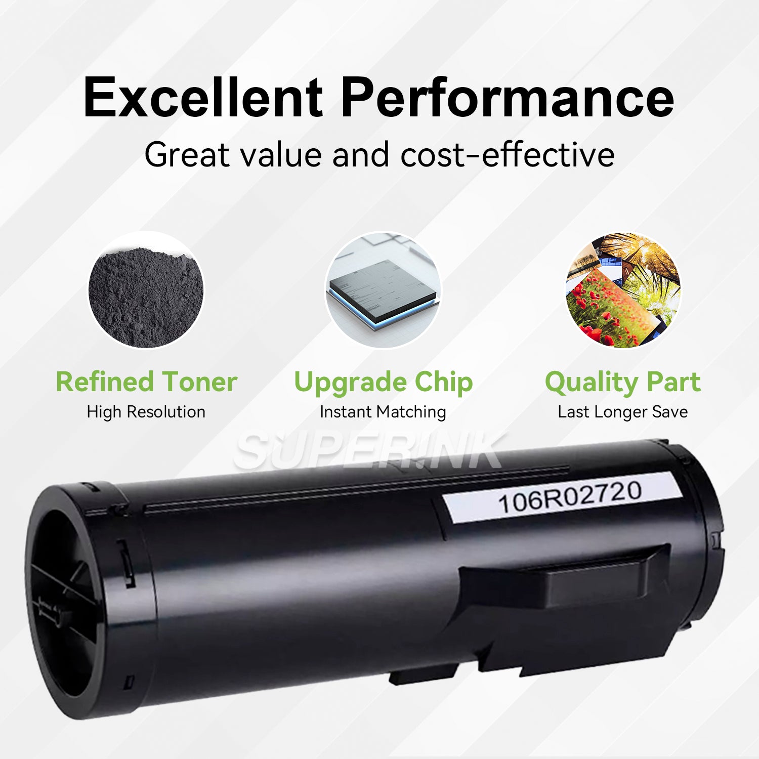 Compatible Xerox 106R02720 Black Toner Cartridge by Superink