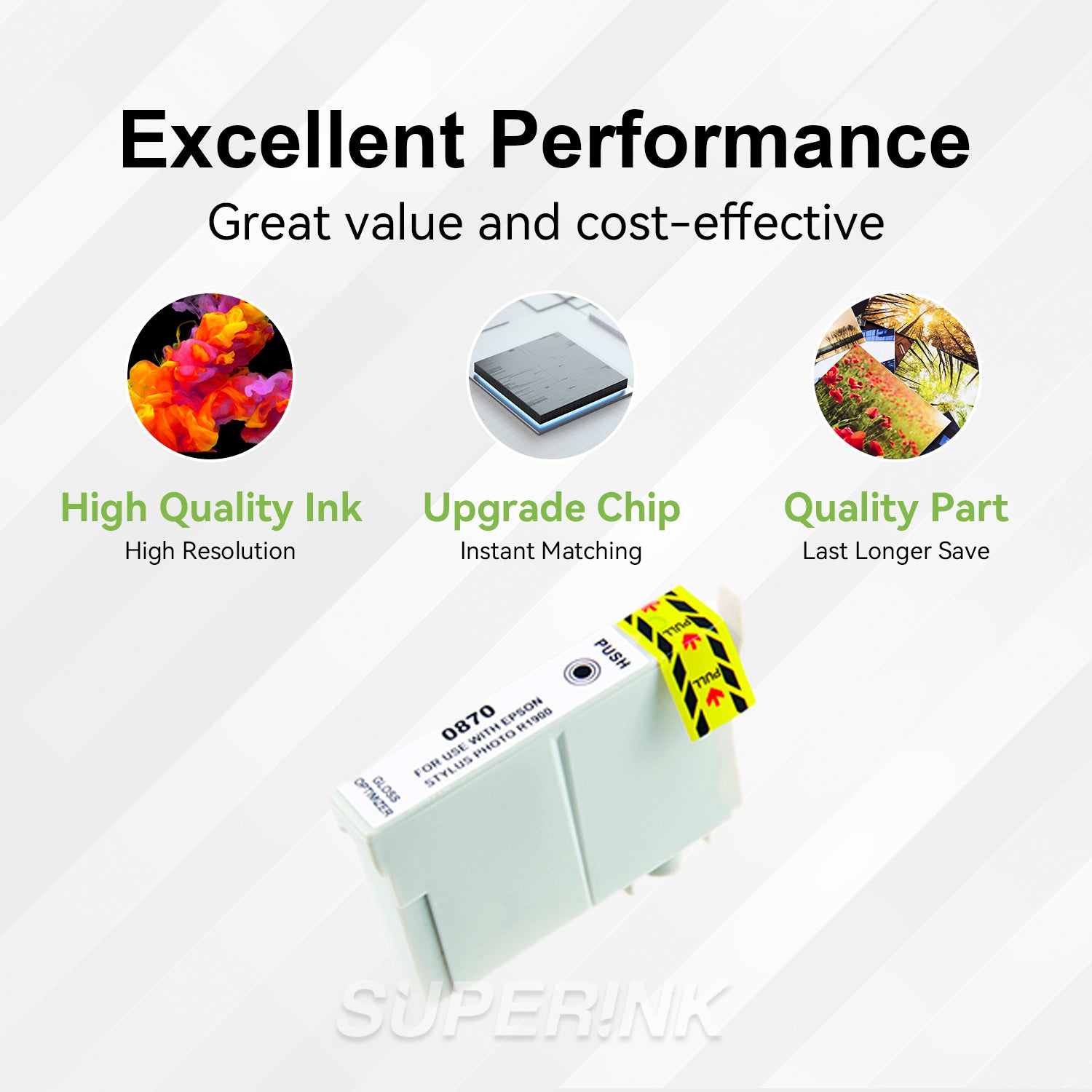 Compatible Epson T087020 Gloss Optimizer Inkjet Cartridge By Superink