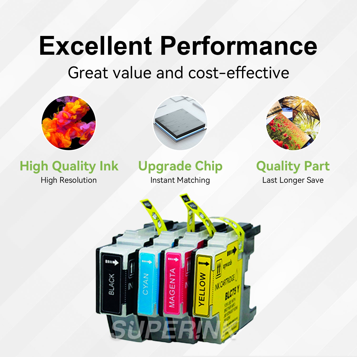 Compatible Brother LC75 Ink Cartridge Set by Superink