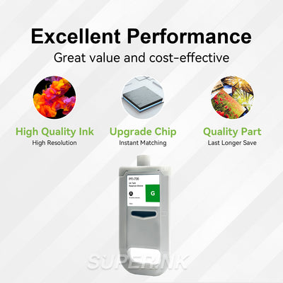 Compatible Canon PFI-706G 700ml Green Ink By Superink