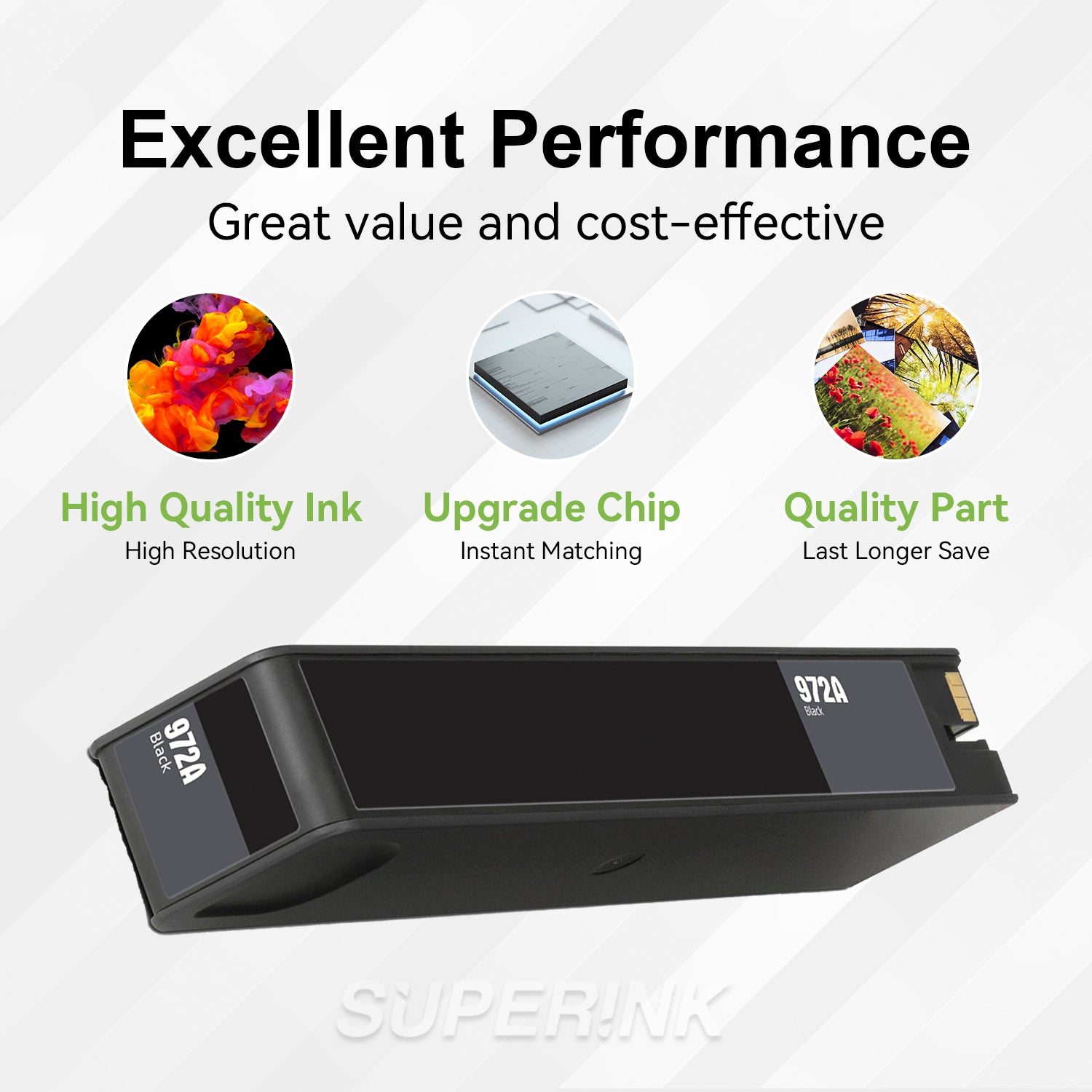 Cartouche d'encre noire compatible HP 972A (HP F6T80AN) par Superink