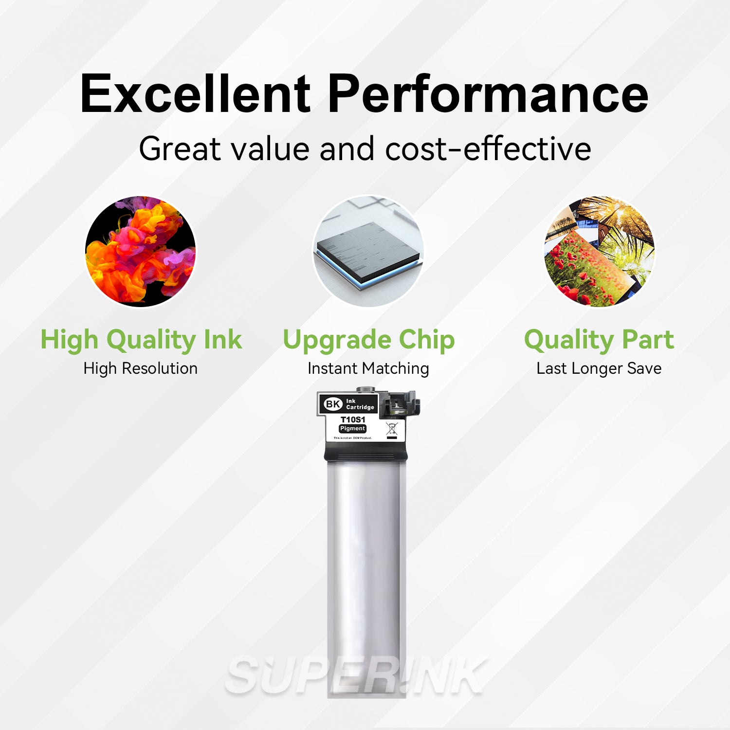 Compatible Epson T10S100 Black Ink Cartridge High Yield By Superink