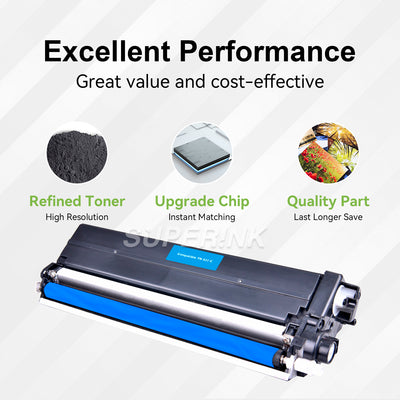 Compatible Brother TN431 Cyan Toner Cartridge By Superink