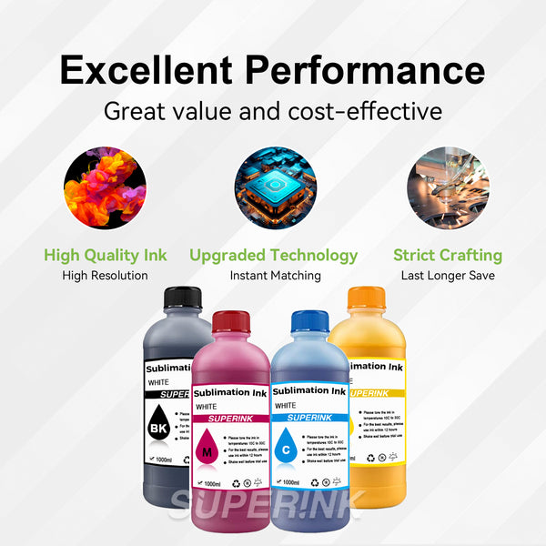 Desktop Ink 4X1L Sublimation Ink Combo for Epson Desktop & Wide Format - Superink.ca