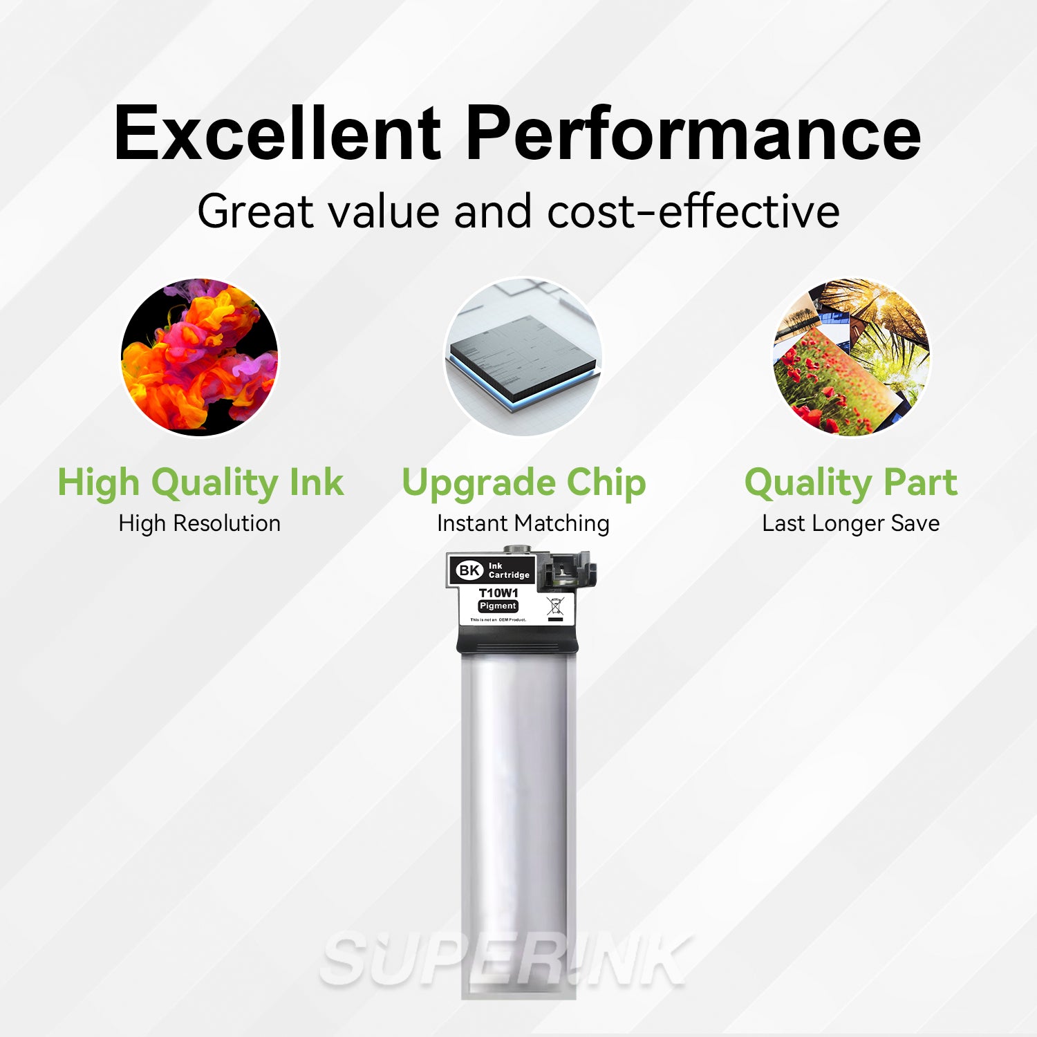 Compatible Epson T10W100 Black Ink Cartridge High Yield By Superink