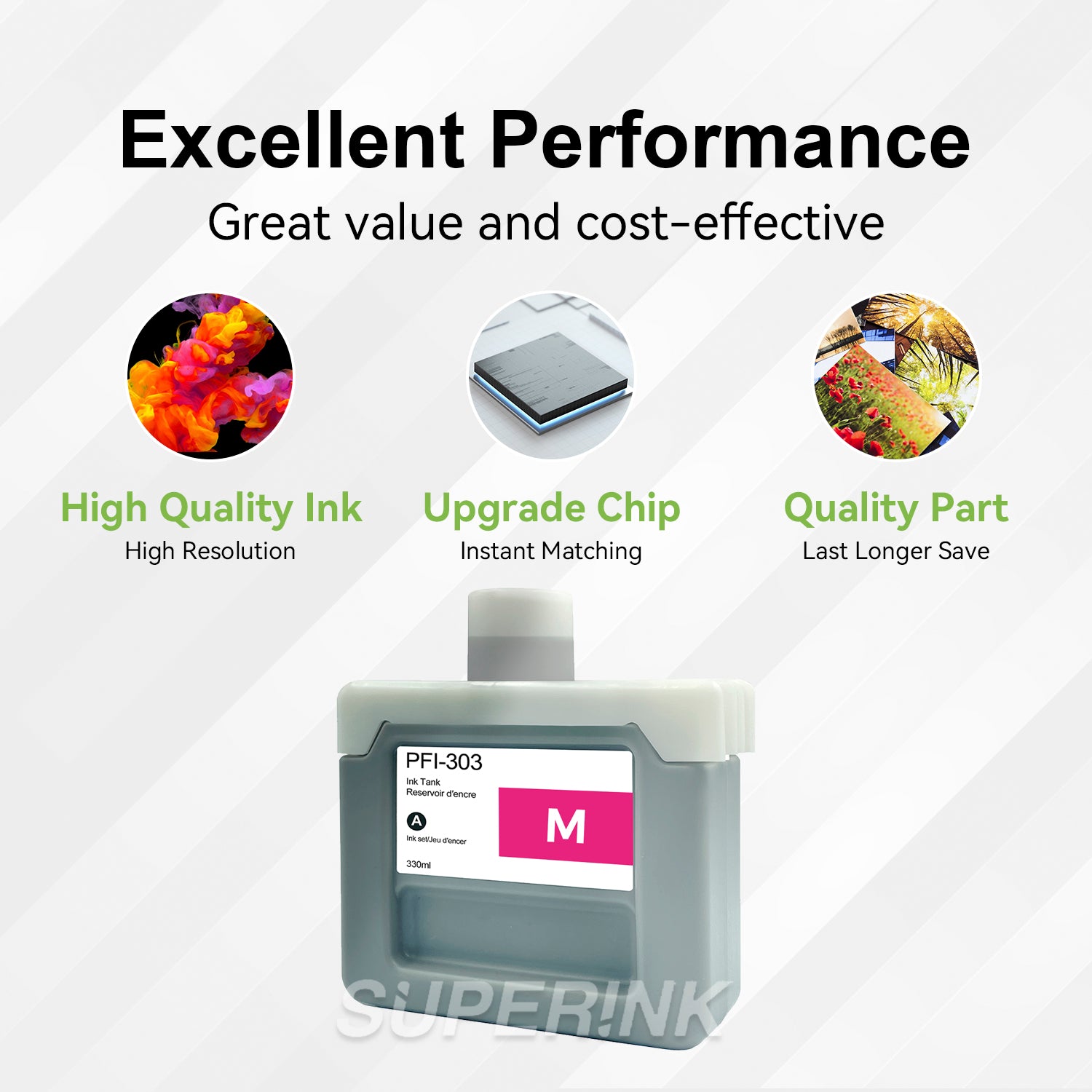 Compatible Canon PFI-303M 330ml Magenta Ink