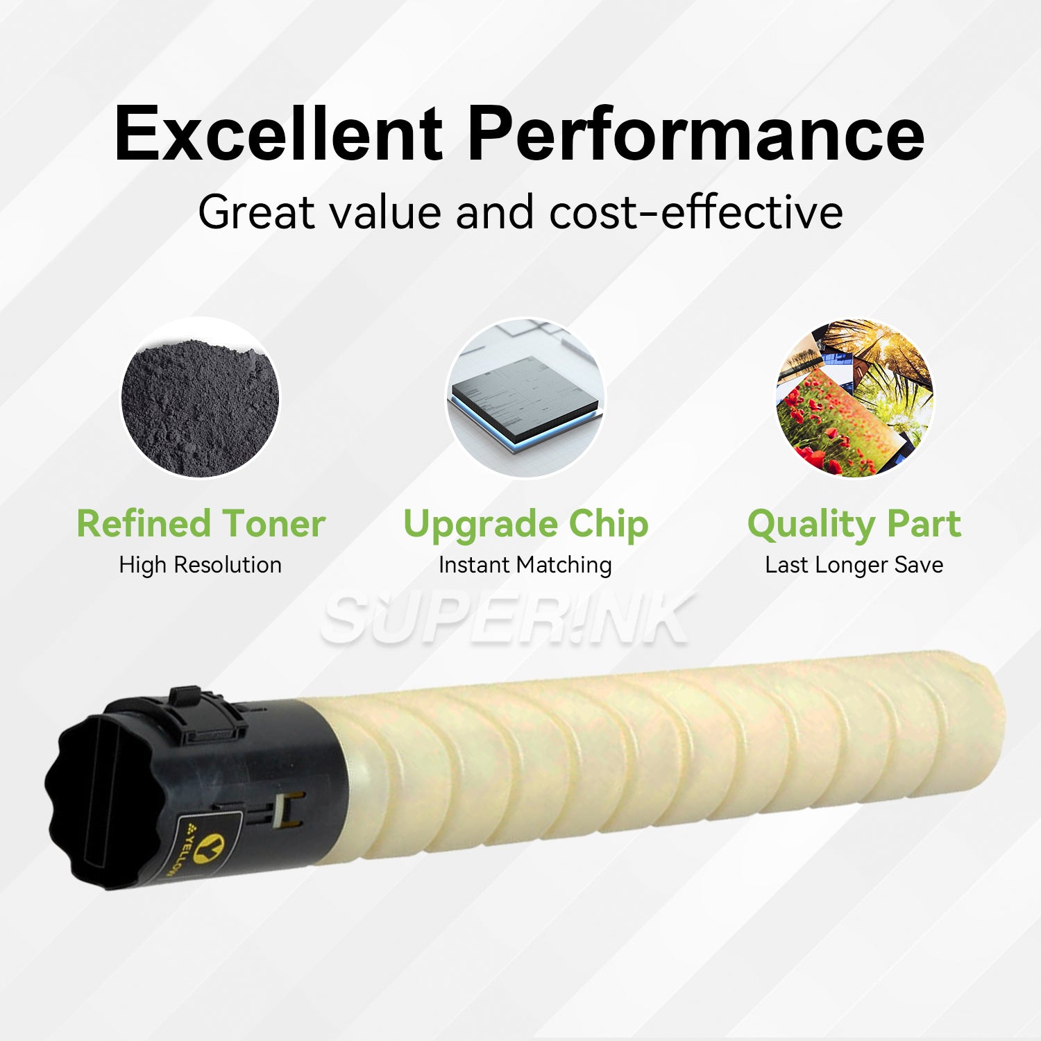 Compatible Konica Minolta TN-321Y Yellow Toner Cartridge by Superink