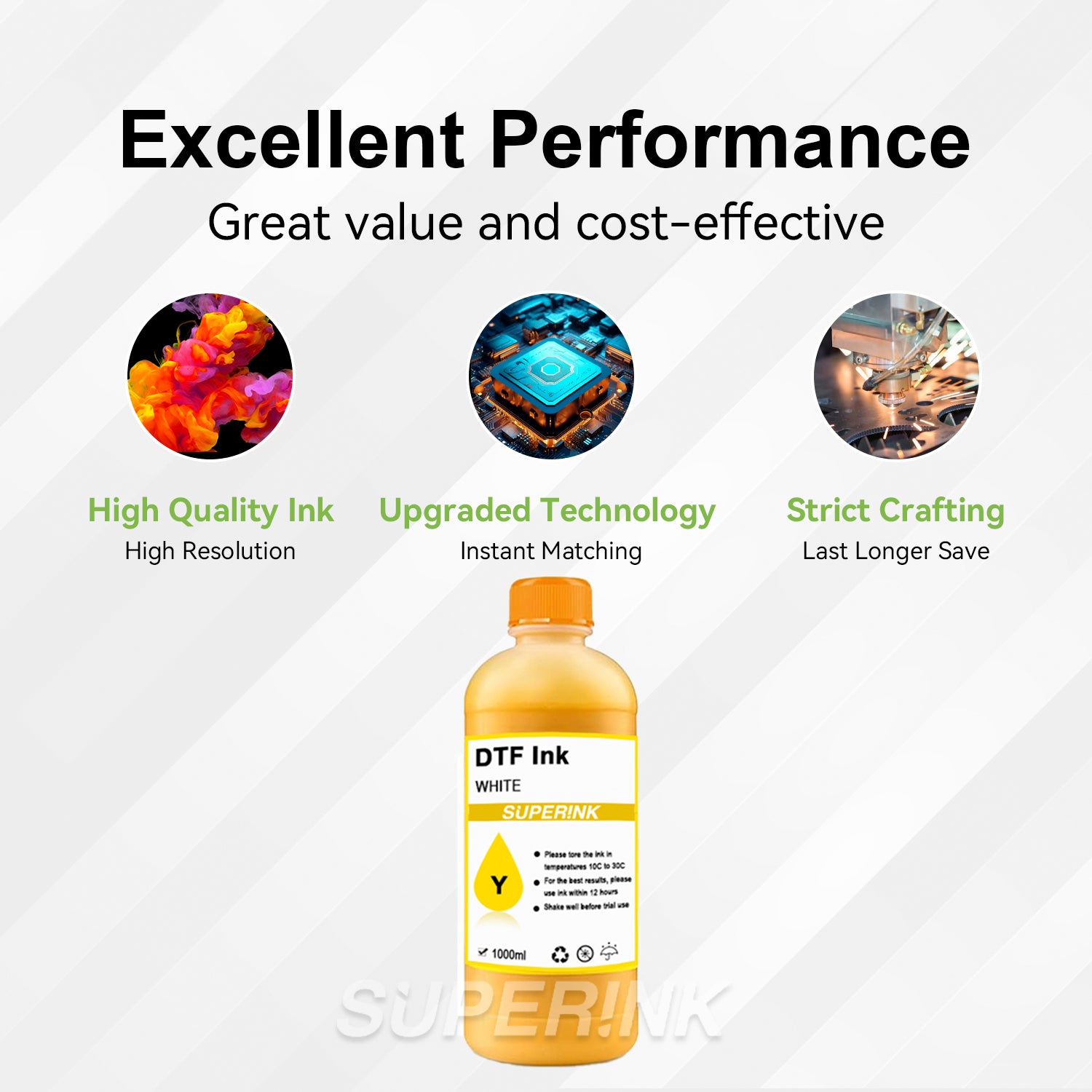 DTF Ink Direct to Film Yellow 1000ml By Superink