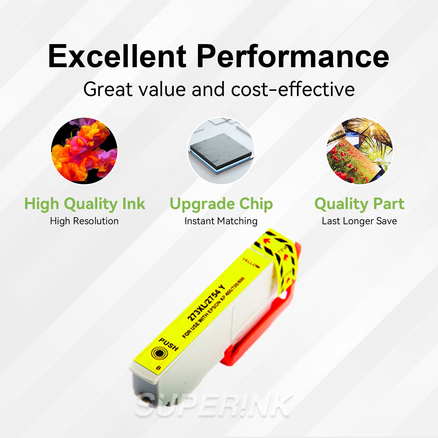 Compatible Epson T273XL Yellow Ink Cartridge (T273XL420) By Superink