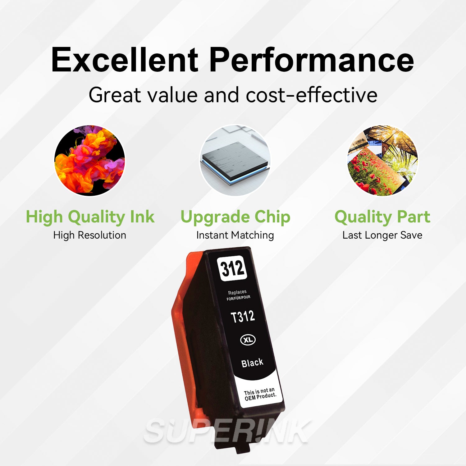 Compatible Epson T312XL120 Black Inkjet Cartridge
