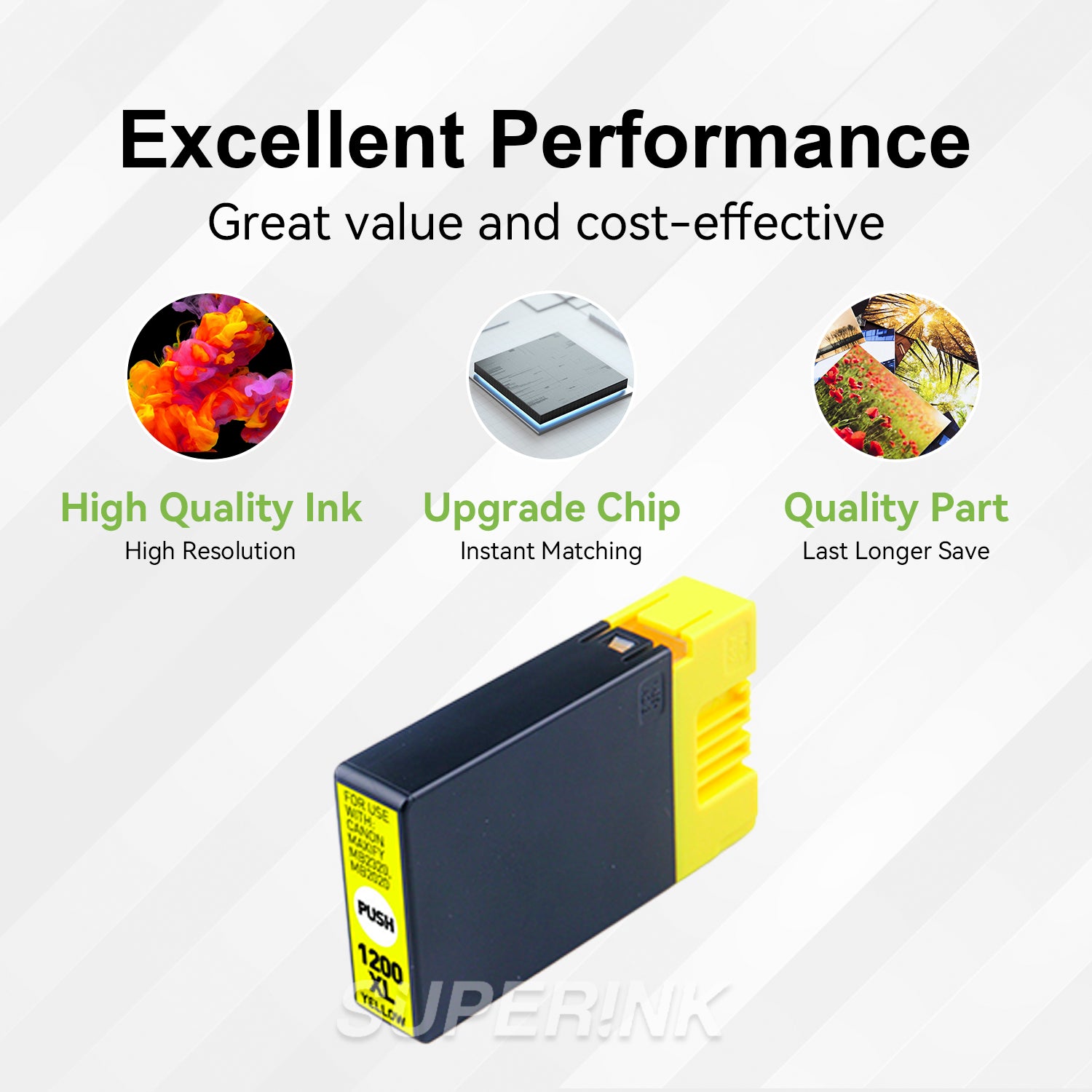 Compatible Canon PGI-1200XL Yellow Inkjet Cartridge By Superink