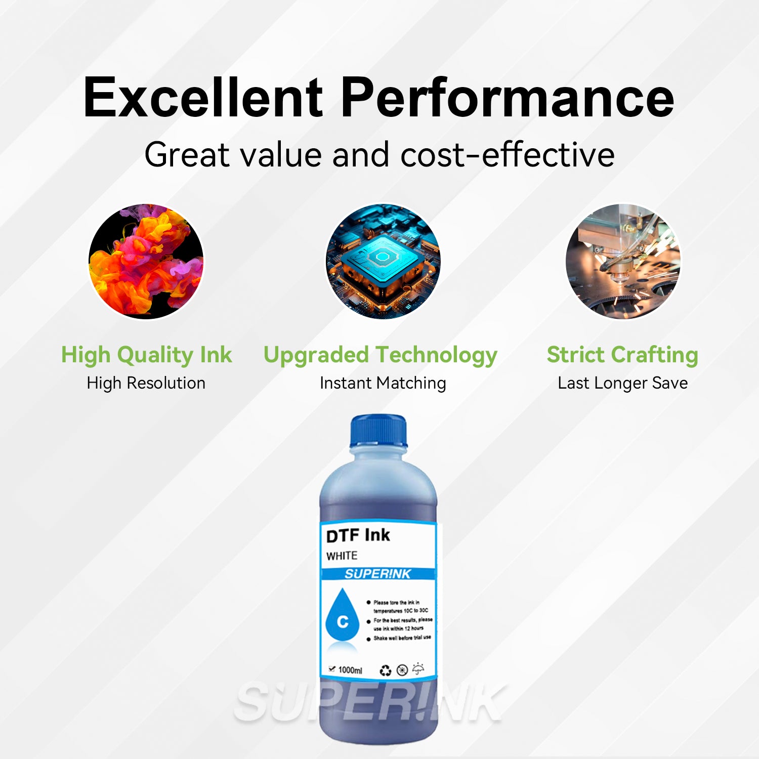 DTF Ink Direct to Film Cyan 1000ml By Superink