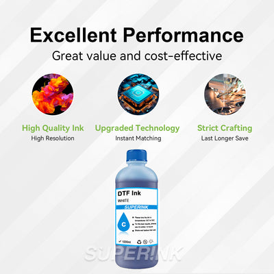 DTF Ink Direct to Film Cyan 1000ml By Superink