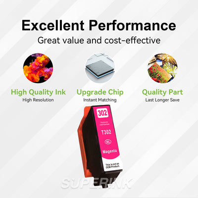 Compatible Epson T302XL320 Magenta Inkjet Cartridge By Superink