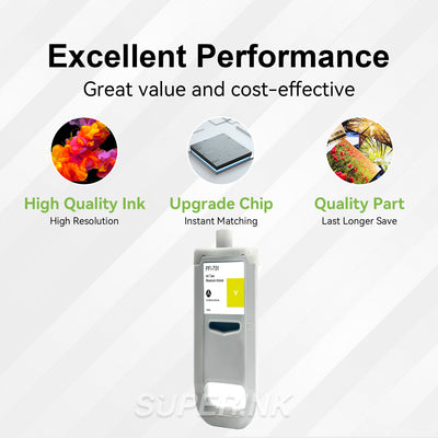 Compatible Canon PFI-701Y 700ml Yellow Ink By Superink