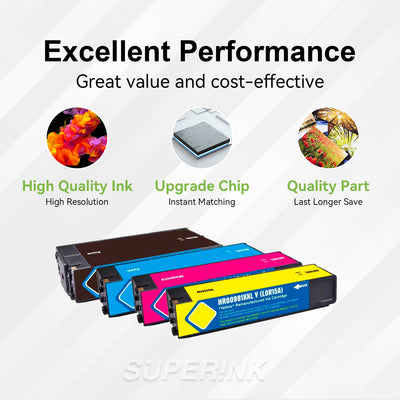 Compatible HP 981Y Combo PageWide Ink Cartridge BK/C/M/Y By Superink