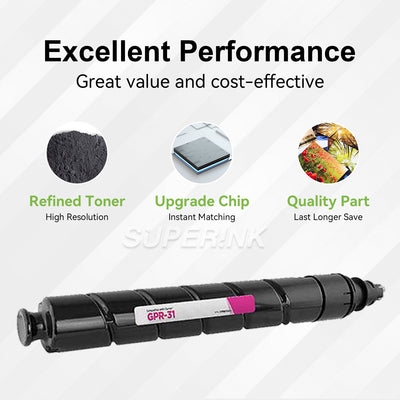 Compatible Canon GPR-31 2798B003AA Magenta Toner Cartridge By Superink