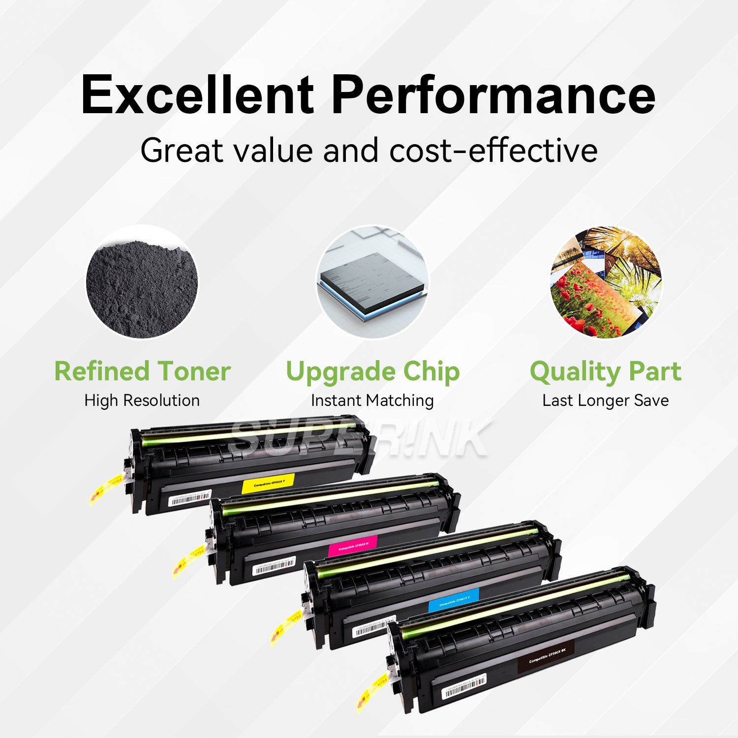 Compatible HP CF500X CF501X CF502X CF503X Cartridge Combo By Superink