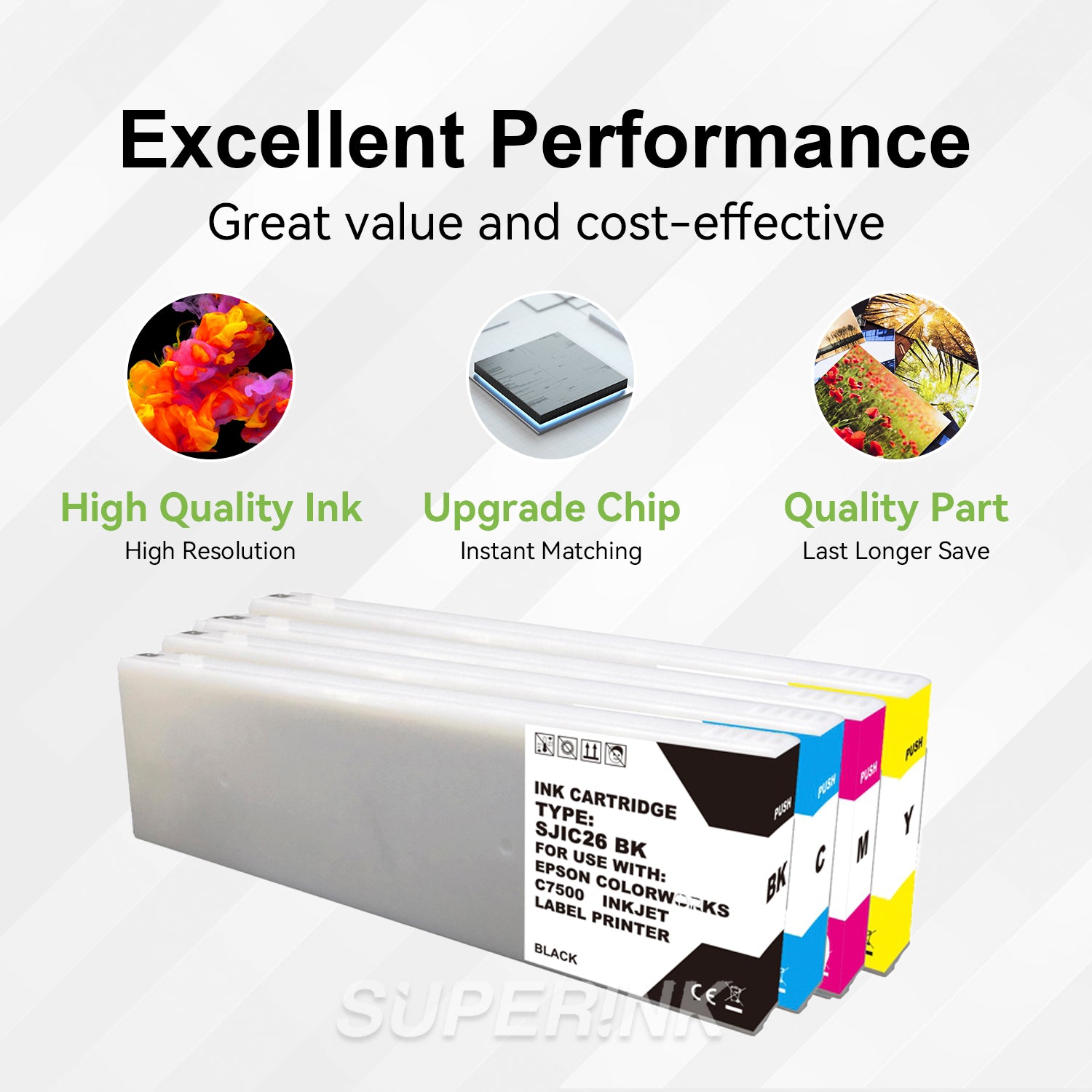 Compatible Epson TM-C7500 Combo Ink Cartridge SJIC26P by Superink