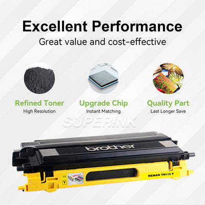 Remanufactured Brother TN110 Yellow Toner Cartridge By Superink