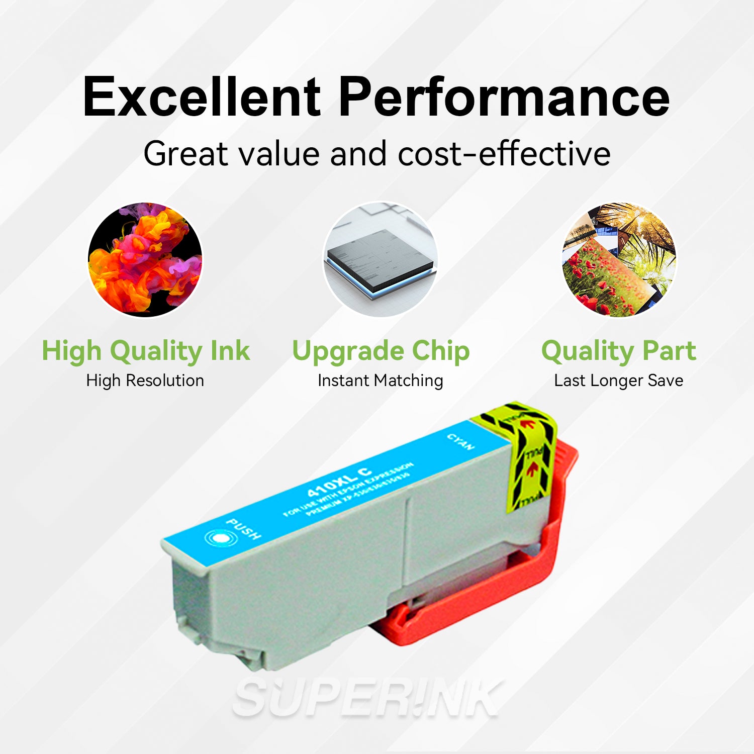 Compatible Epson T410XL220 Inkjet Cartridge Cyan