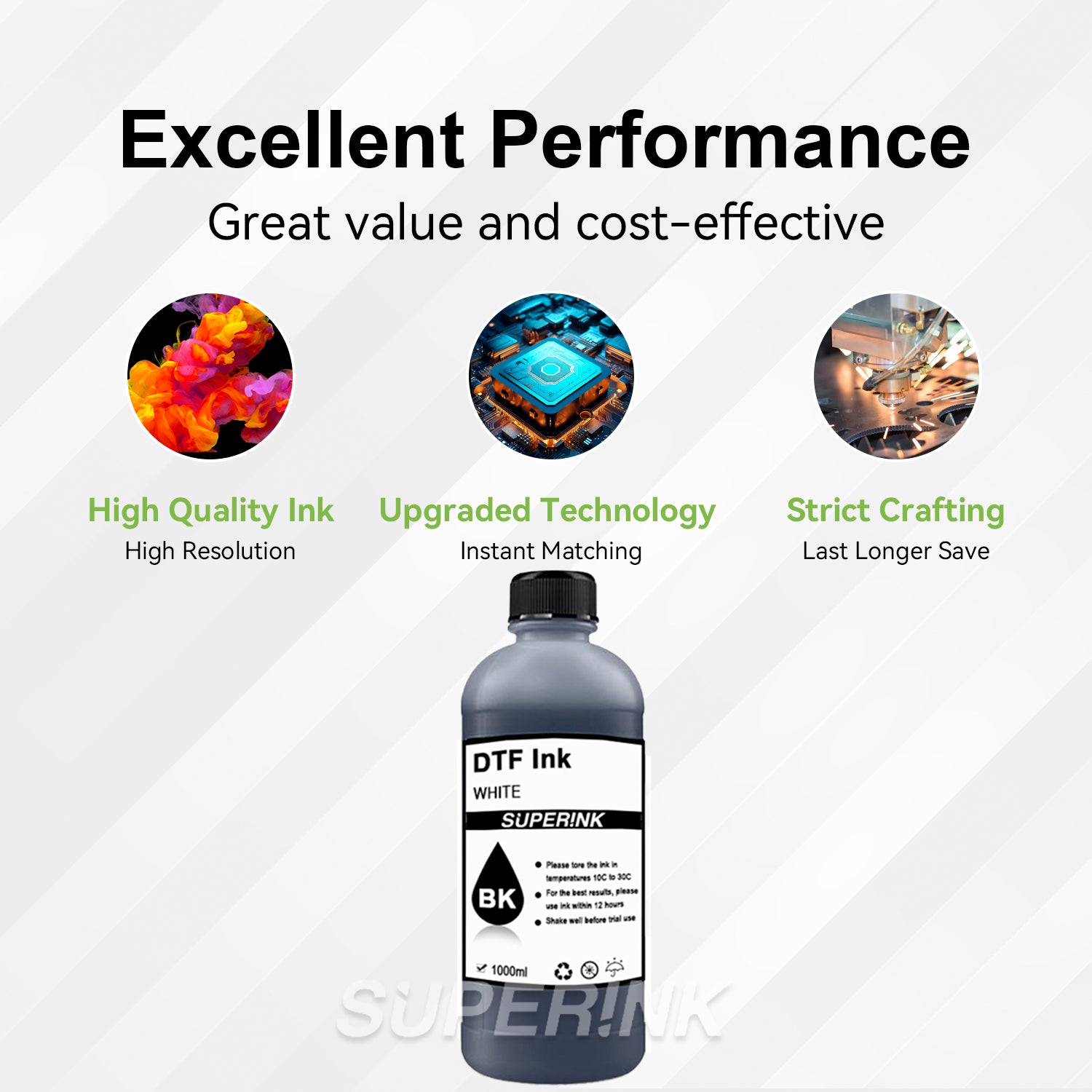 DTF Ink Direct to Film Black 1000ml By Superink