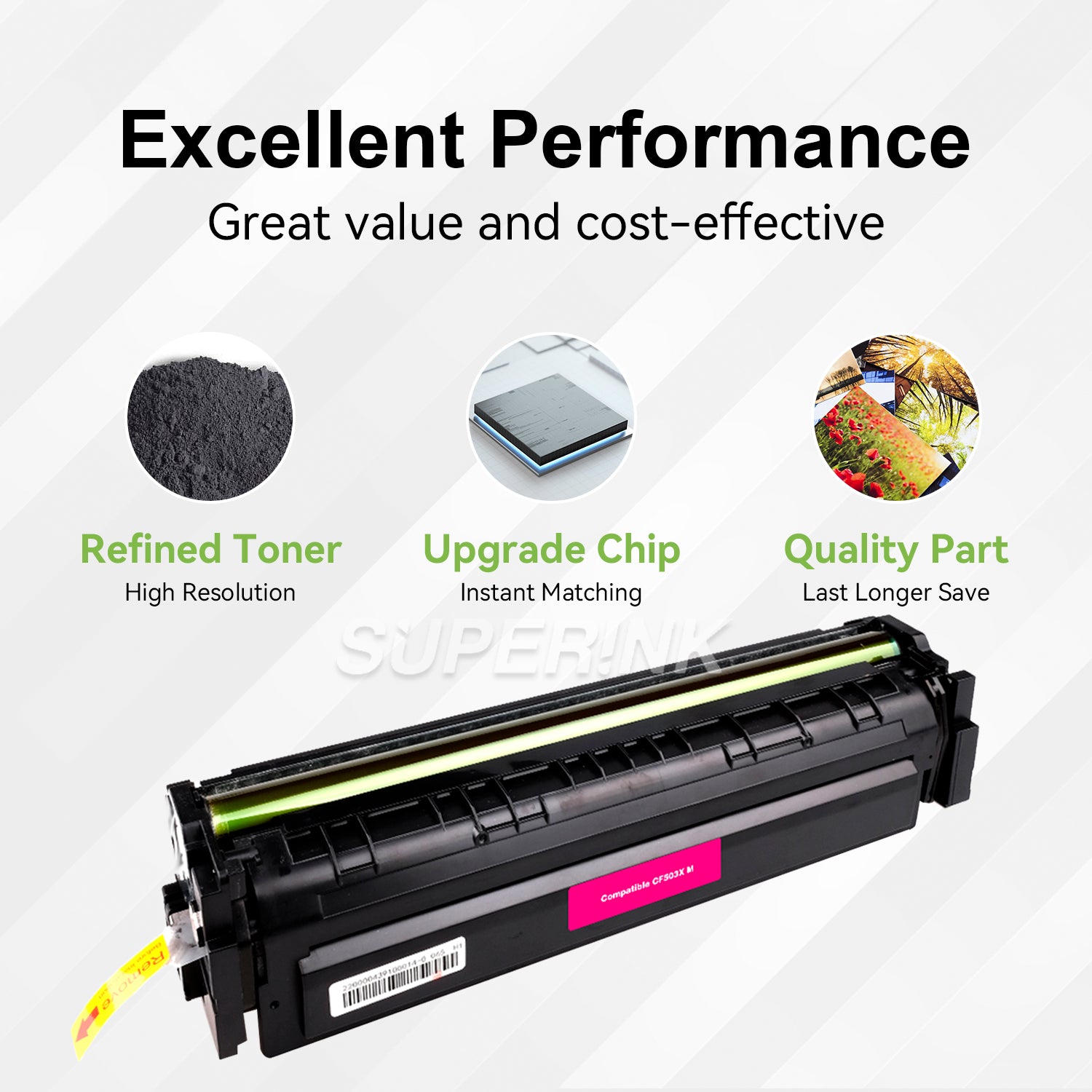 Compatible HP CF503X (HP 202X) Toner Cartridge Magenta By Superink