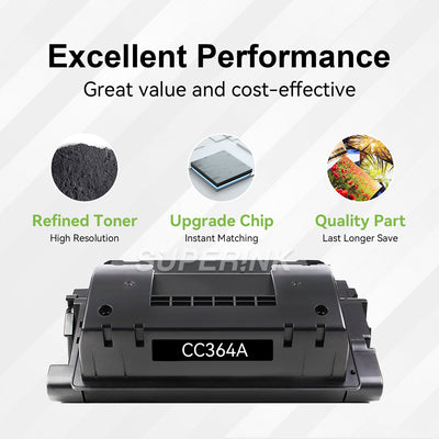 Compatible HP CC364A Black Toner Cartridge (HP 64A) By Superink