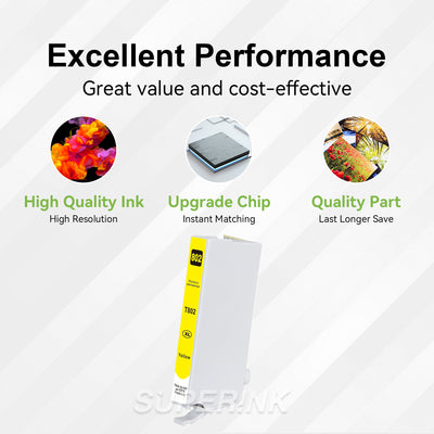 Compatible Epson T802XL420 Yellow Ink Cartridge By Superink