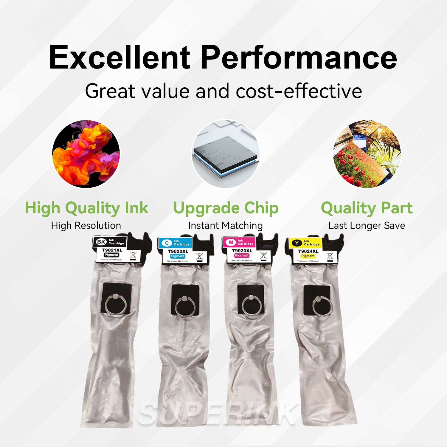 Compatible Epson T902XL Combo Ink Cartridge High Yield