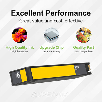 Compatible HP 972A (HP L0R92AN) Yellow Ink Cartridge By Superink