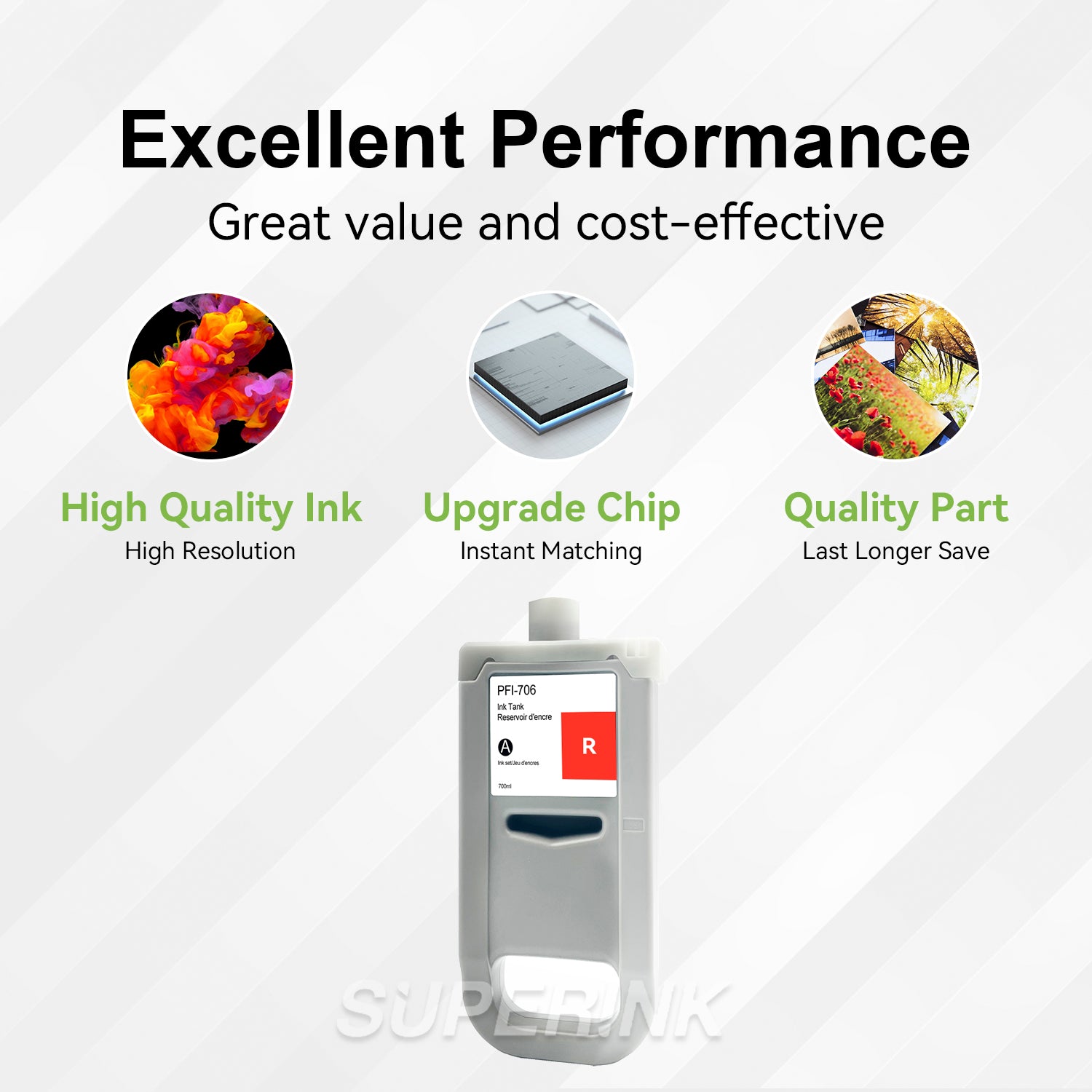 Compatible Canon PFI-706R 700ml Red Ink By Superink