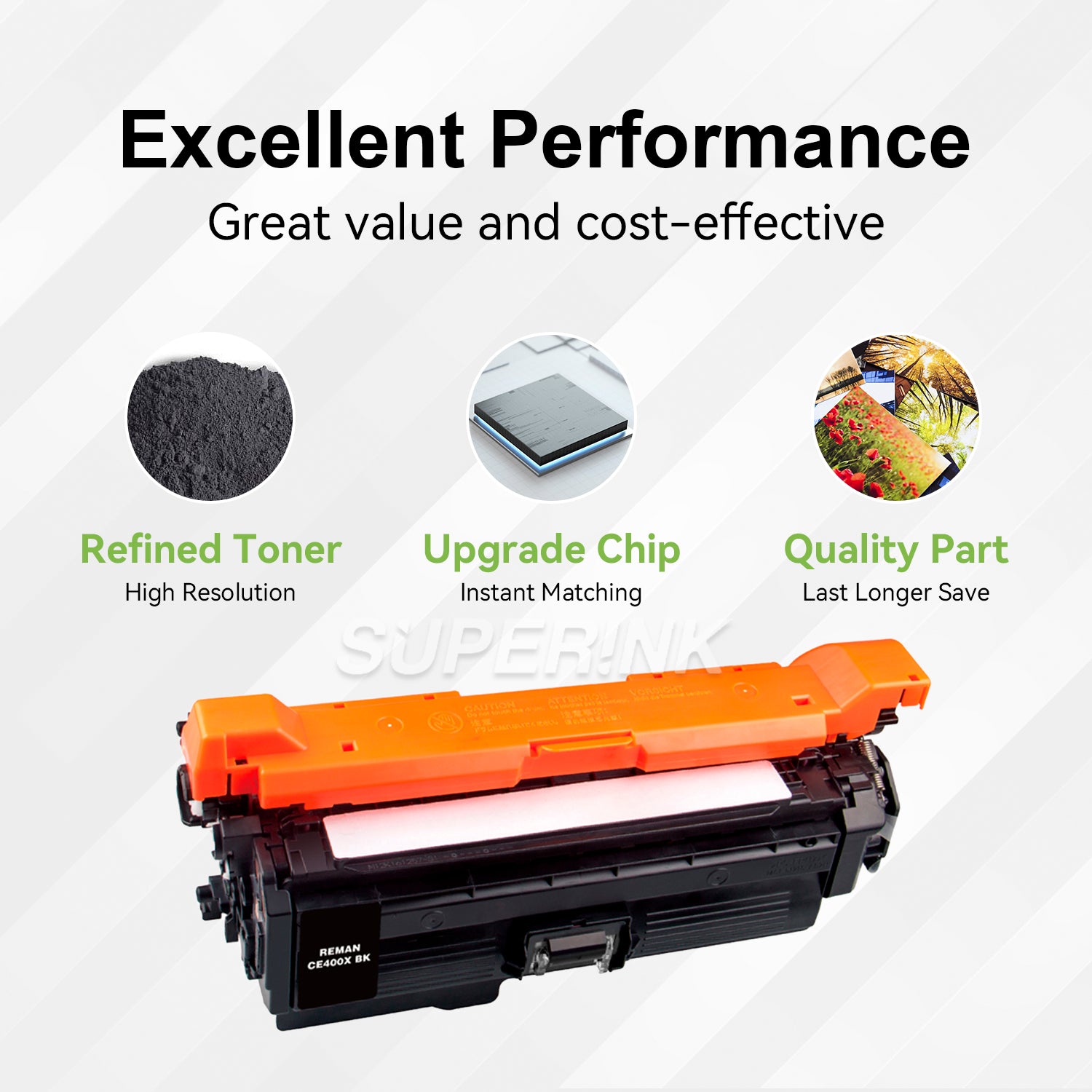 Cartouche de toner HP CE400X (HP 507X) compatible Black By Superink