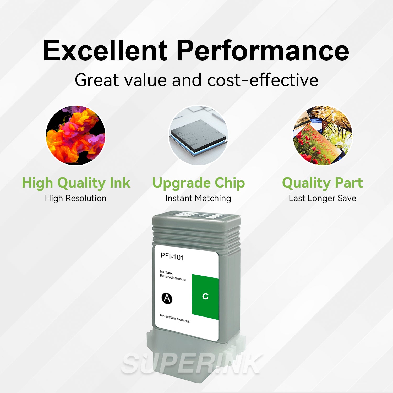 Compatible Canon PFI-101G Green Ink Cartridge