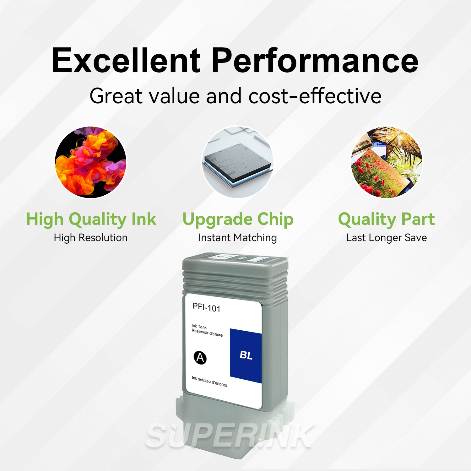Compatible Canon PFI-101B Blue Ink Cartridge
