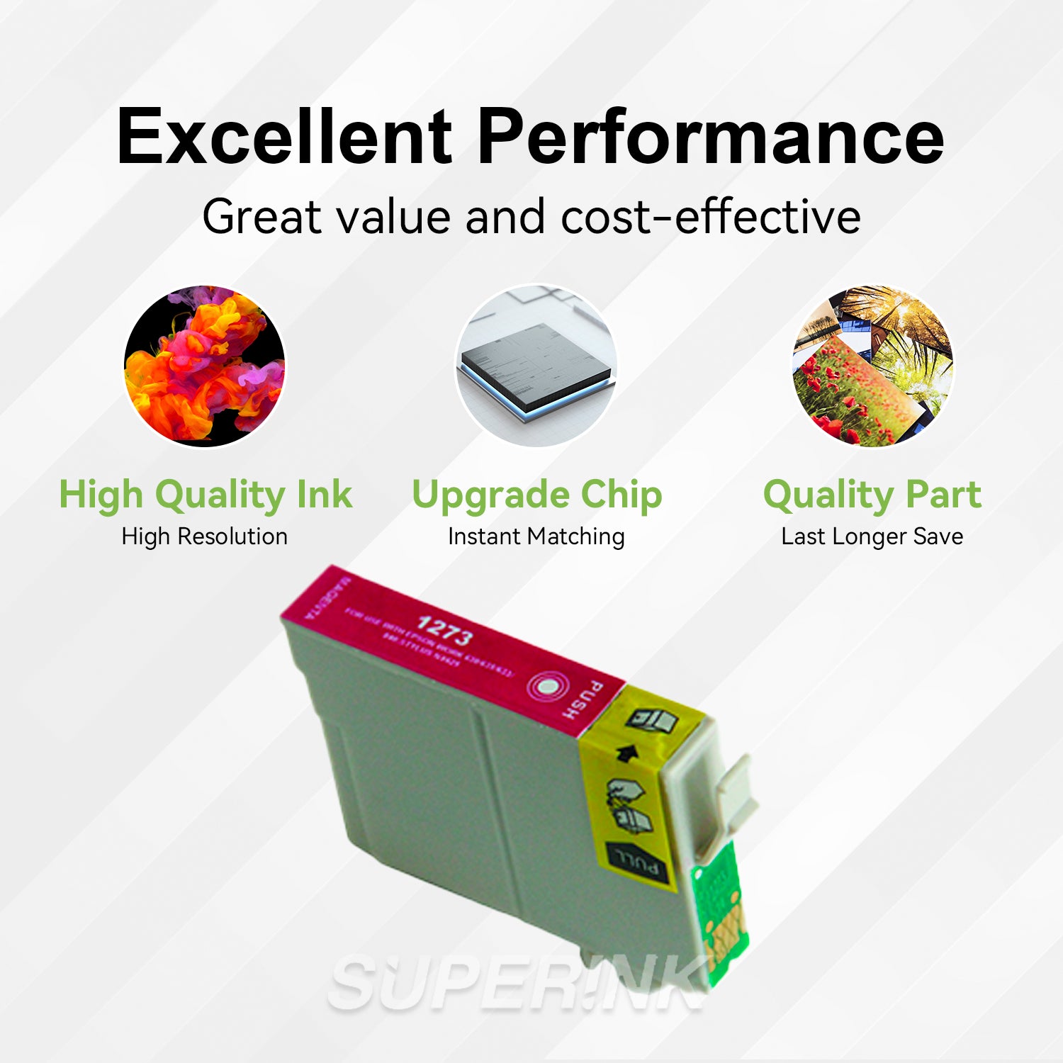 Compatible Epson 127 (T127320) Magenta Inkjet Cartridge By Superink