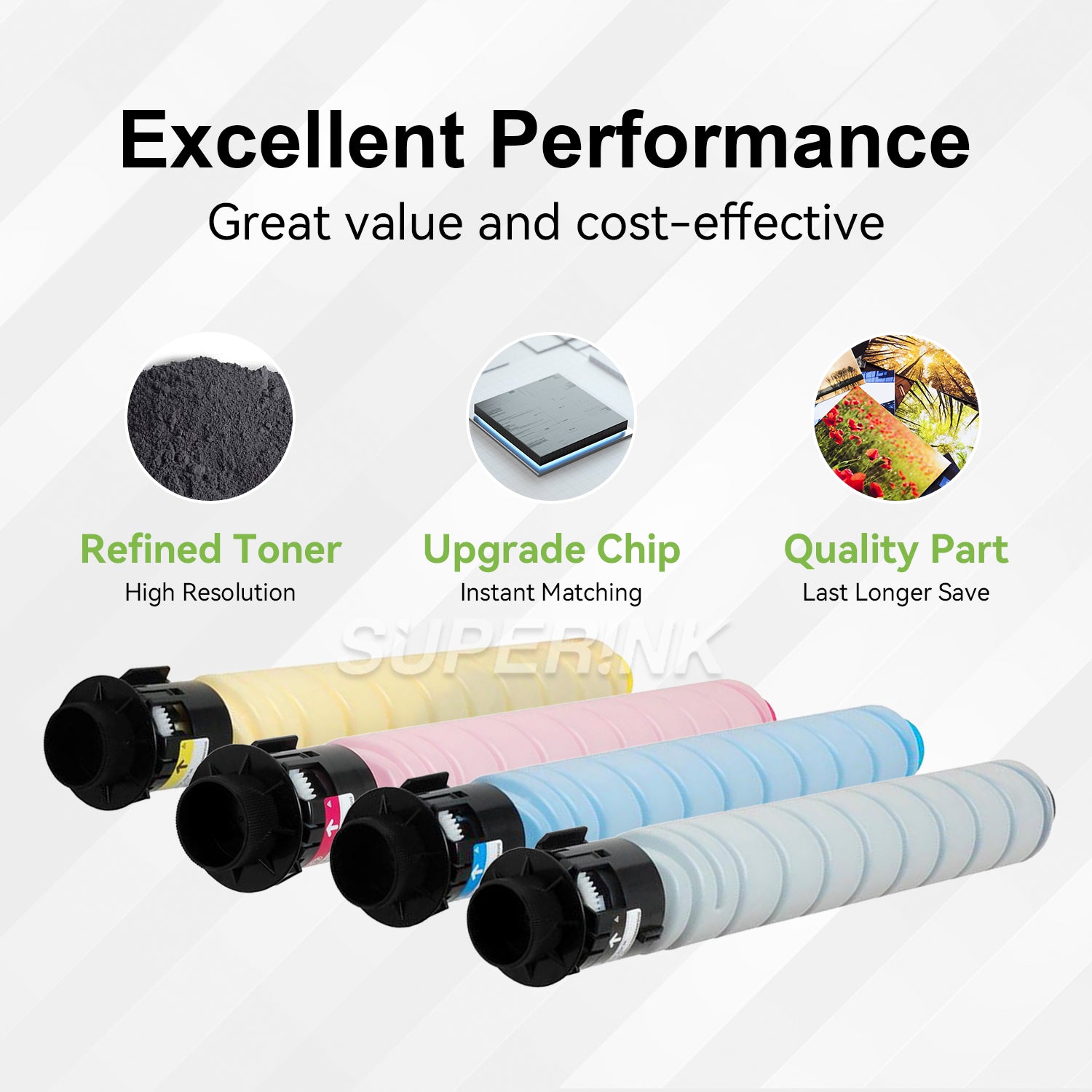 Compatible Ricoh 841849 841852 841851 841850 Toner Combo By Superink