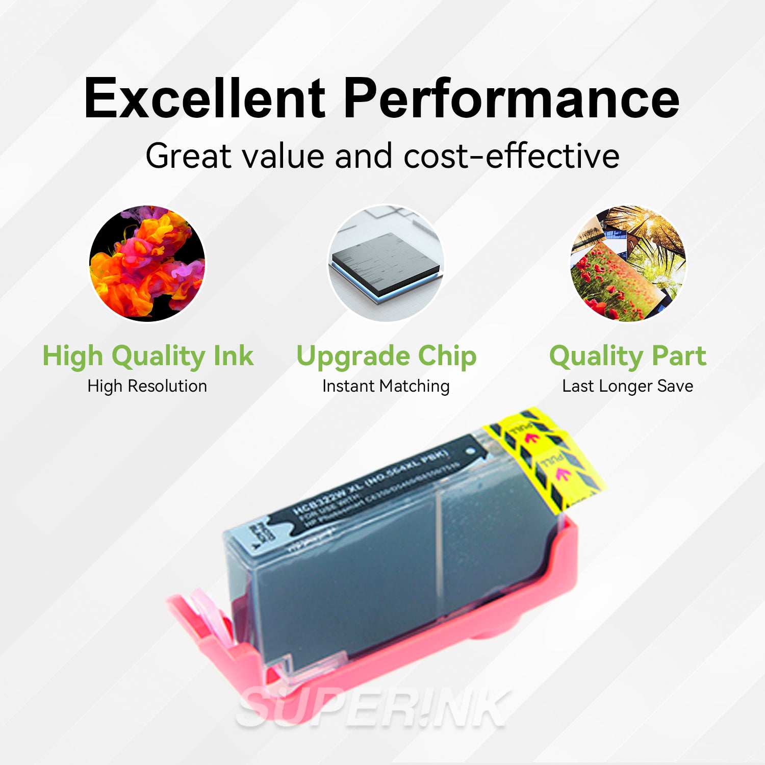 Cartouche d'encre noire photo compatible HP 564XL (CB322WC) par Superink