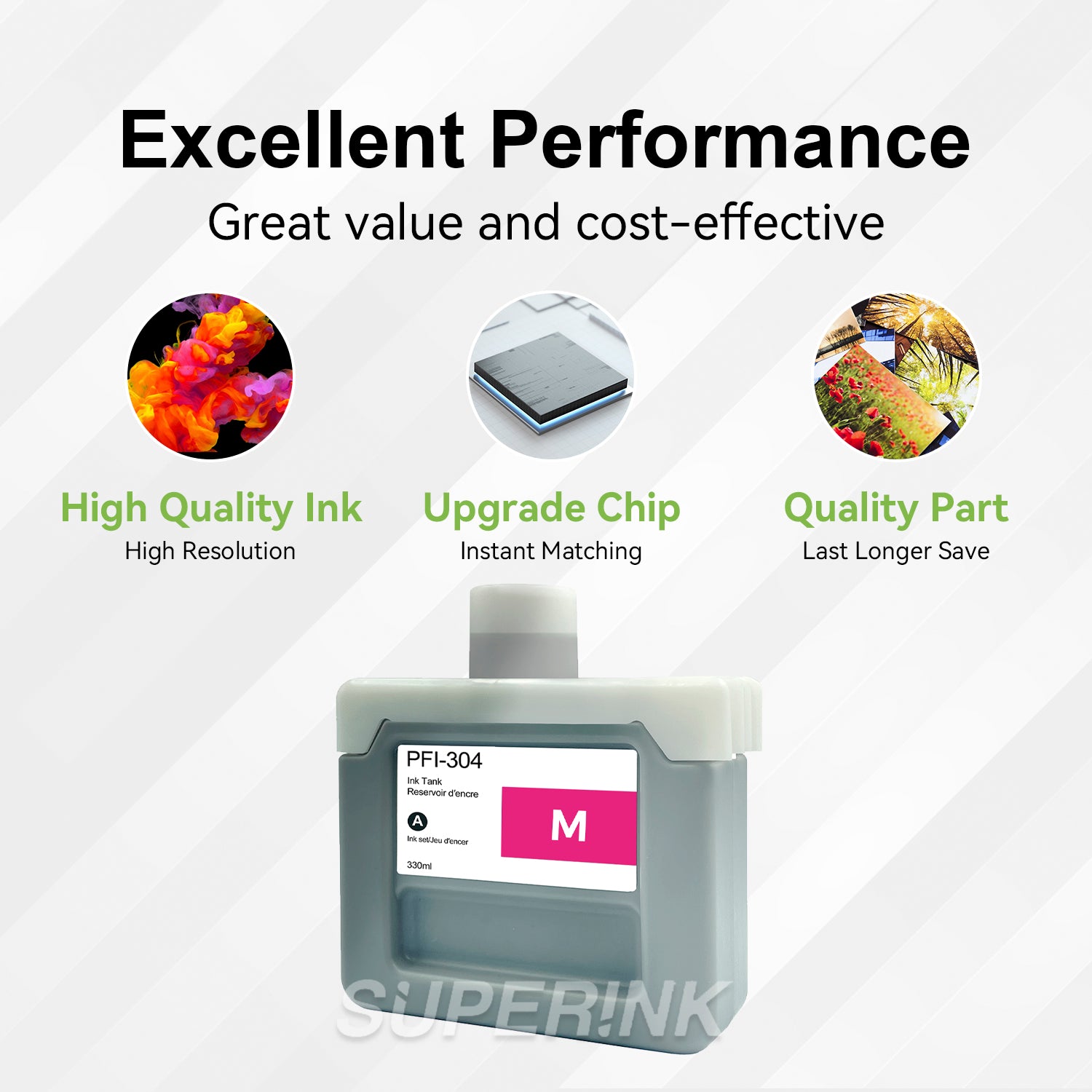 Compatible Canon PFI-304M 330ml Magenta Ink