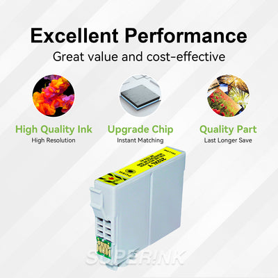 Compatible Epson T252XL Yellow Ink Cartridge,High Yield By Superink