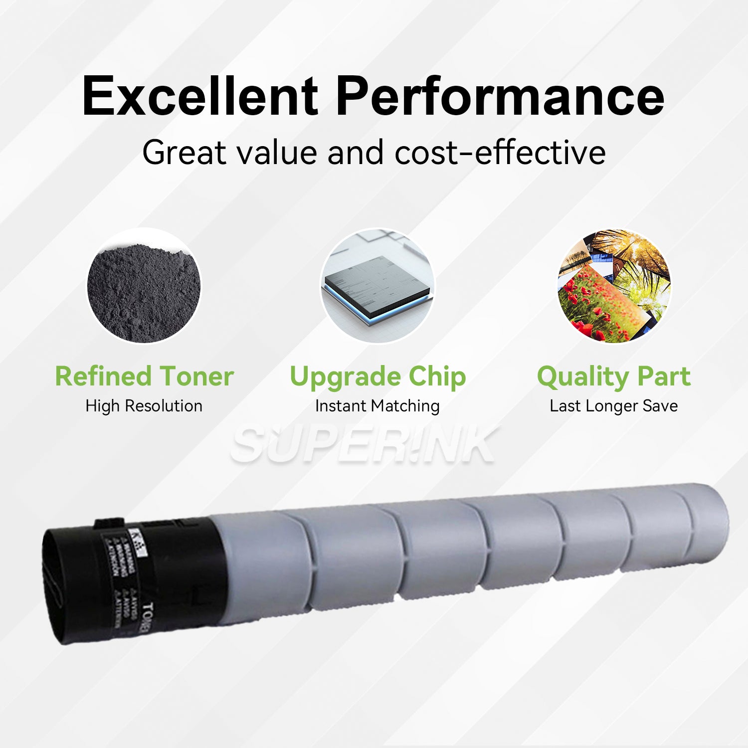 Compatible Konica Minolta TN-324K Black Toner Cartridge by Superink